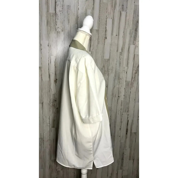 NWT Pronti Men's Size Large‎ Beige Embroidered Short Sleeve Button-Up Shirt - Picture 3 of 6